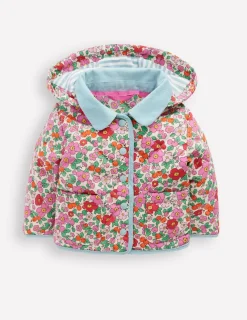 Jacken & Mäntel | Boden Gesteppte Kapuzenjacke-Rosa Apfelblüte Blumenmuster RosaApfelblüteBlumenmuster