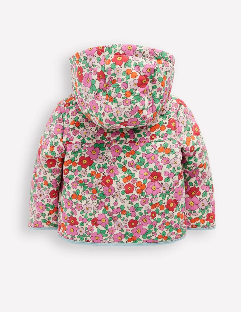 Jacken & Mäntel | Boden Gesteppte Kapuzenjacke-Rosa Apfelblüte Blumenmuster RosaApfelblüteBlumenmuster