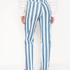 Jeans | Boden Gestreifte Jeans mit hohem Bund-Marineblau Breite Streifen MarineblauBreiteStreifen