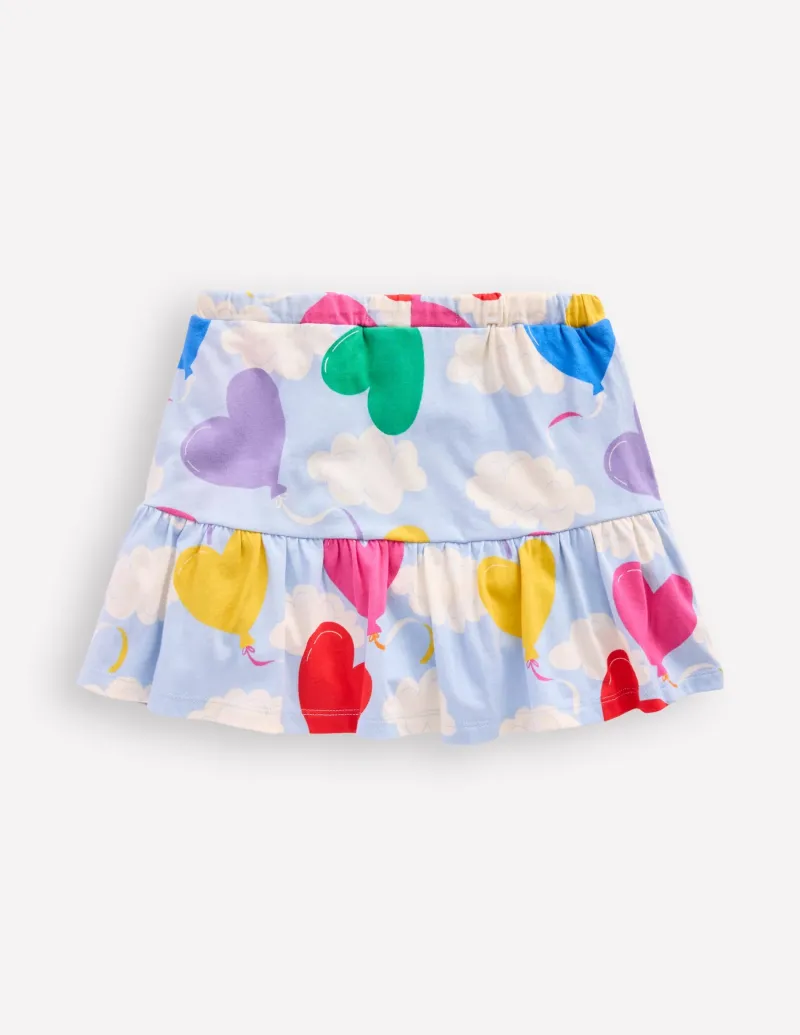 Röcke | Boden Gestufter Jersey-Skort-Nebligblau Ballon Himmel NebligblauBallonHimmel
