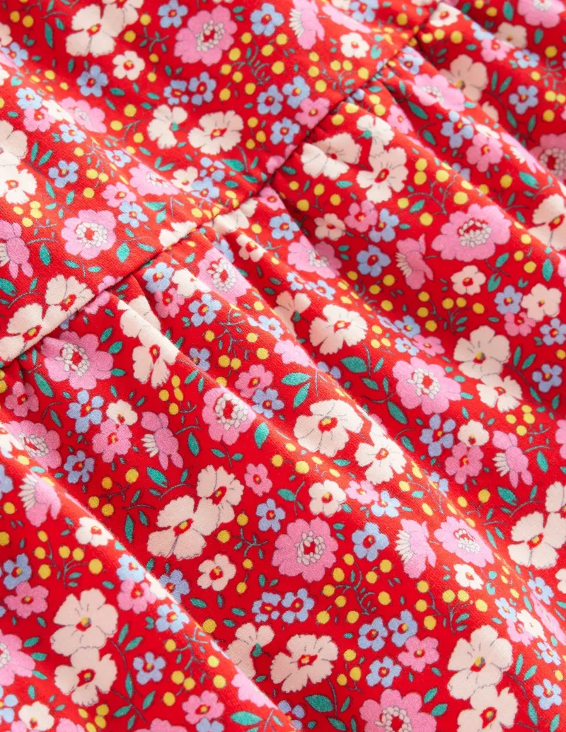 Kleider | Boden Gestuftes Sweatkleid-Leuchtendes Rot Blumenbeet LeuchtendesRotBlumenbeet