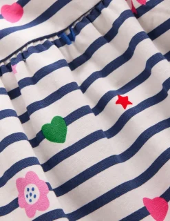 Kleider | Boden Gestuftes Sweatkleid-Marineblau/ Naturweiß Streifen Marineblau/NaturweißStreifen