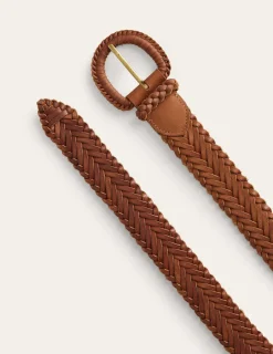 Gürtel | Boden Gewebter Ledergürtel- Braun