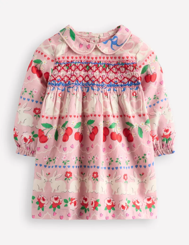 Kleider | Boden Gewebtes Partykleid-Rosa Valentinstag-Hasen RosaValentinstag-Hasen