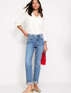 Jeans | Boden Girlfriend-Jeans- Laser-Punkt