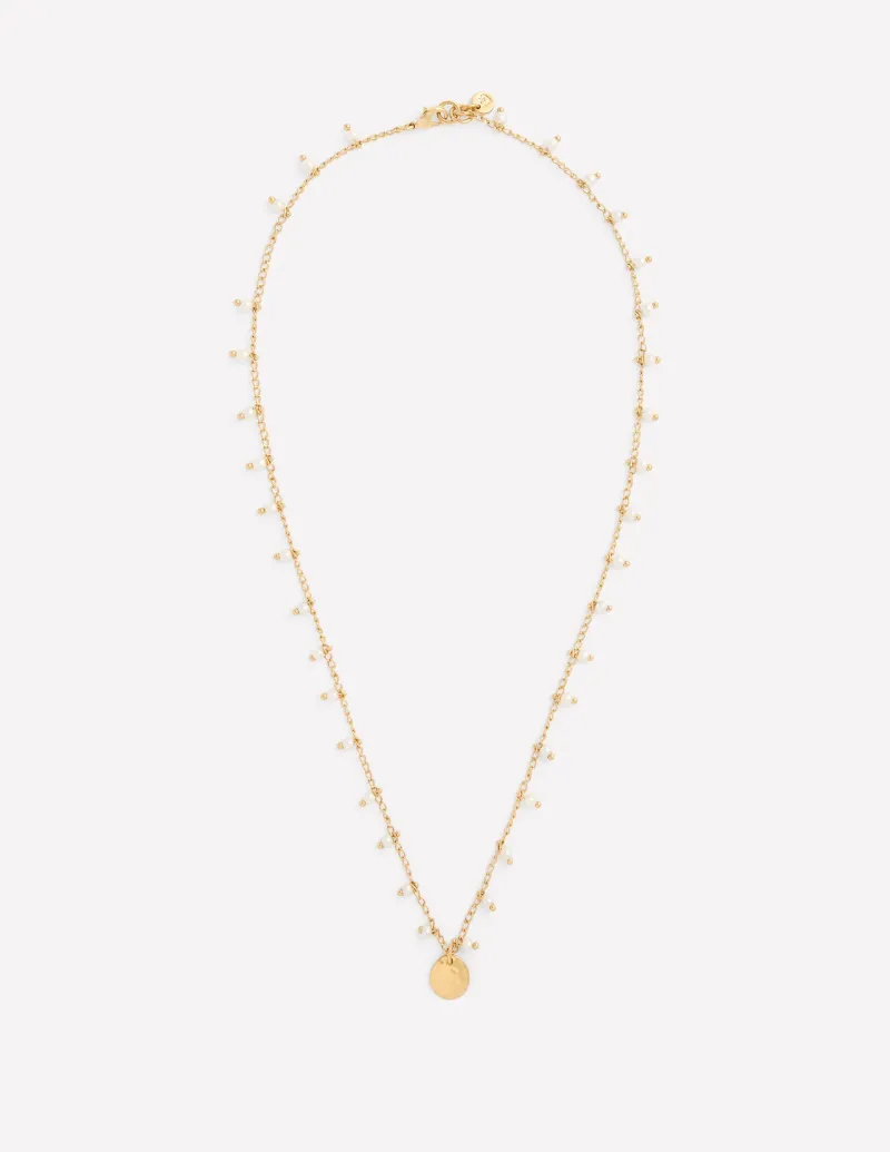 Schmuck | Boden Halskette mit Anhänger zum Schichten- Kunstperle