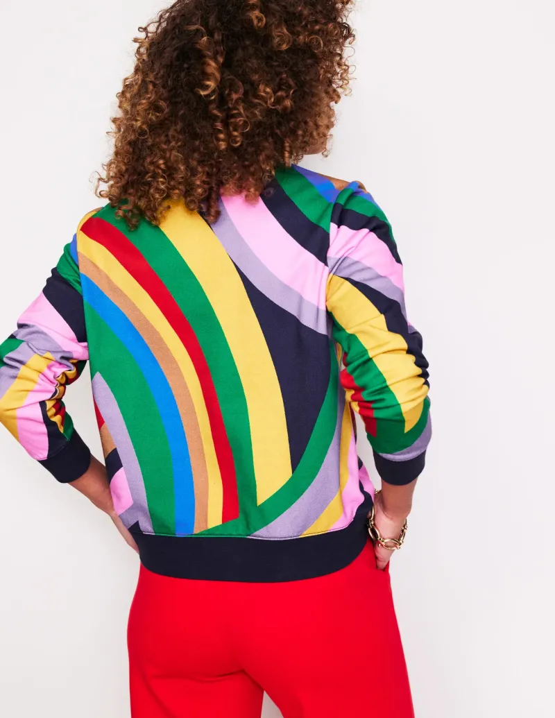 Oberteile | Nachtwäsche & Schlafanzüge | Boden Hannah Sweatshirt mit Print-Bunt, Abstrakter Regenbogen Bunt,AbstrakterRegenbogen