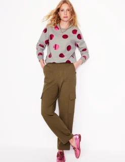 Oberteile | Nachtwäsche & Schlafanzüge | Boden Hannah Sweatshirt mit Print-Grau Meliert, Rosa Punkt GrauMeliert,RosaPunkt