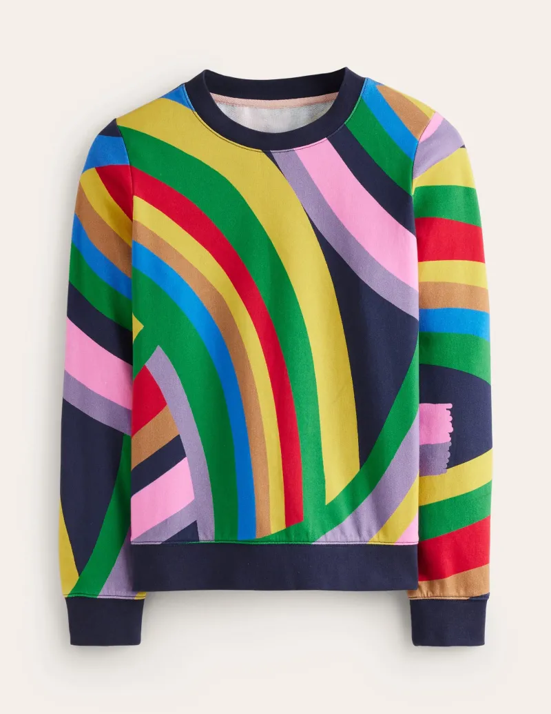 Oberteile | Nachtwäsche & Schlafanzüge | Boden Hannah Sweatshirt mit Print-Bunt, Abstrakter Regenbogen Bunt,AbstrakterRegenbogen