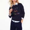 Oberteile | Nachtwäsche & Schlafanzüge | Boden Hannah Sweatshirt mit Stickerei-Marineblau, Konversation Marineblau,Konversation