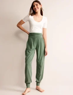Nachtwäsche & Schlafanzüge | Hosen | Boden Hareem Jersey-Jogginghose- Erlengrün