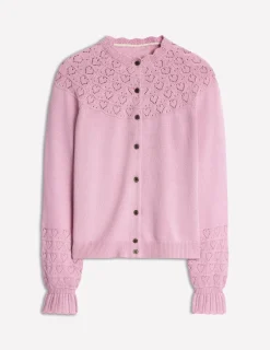 Pullover & Strickjacken | Boden Hübsche Raglan-Strickjacke-Sanftes Lavendelrosa SanftesLavendelrosa