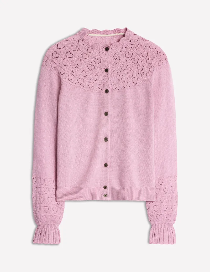 Pullover & Strickjacken | Boden Hübsche Raglan-Strickjacke-Sanftes Lavendelrosa SanftesLavendelrosa