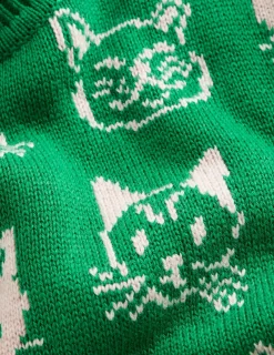 Pullover & Strickjacken | Boden Heather Jacquard-Pullover-Sattes Smaragdgrün, Katzen SattesSmaragdgrün,Katzen