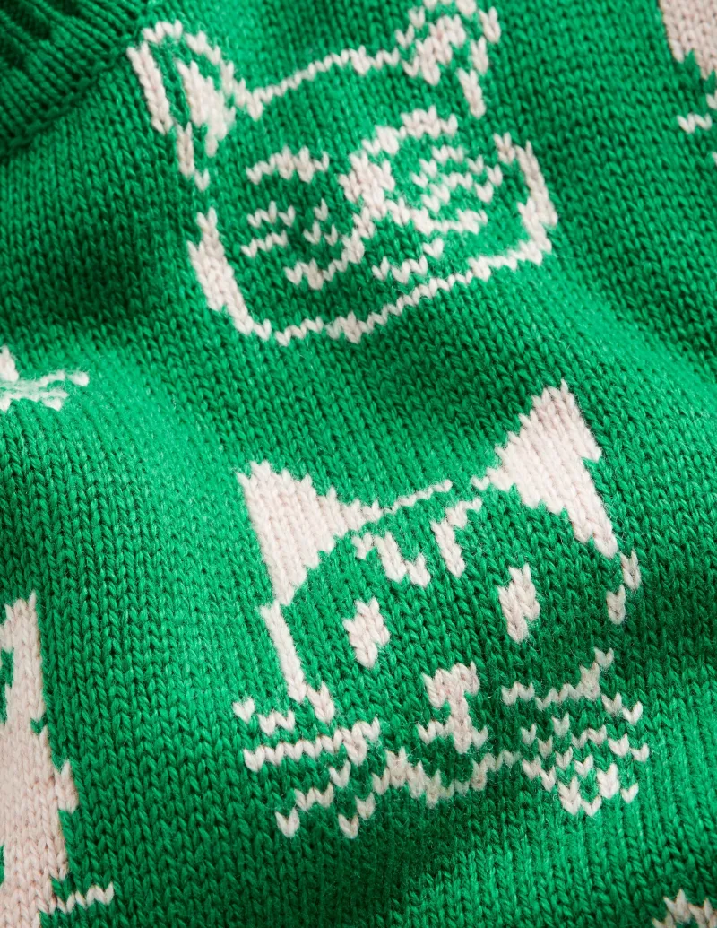 Pullover & Strickjacken | Boden Heather Jacquard-Pullover-Sattes Smaragdgrün, Katzen SattesSmaragdgrün,Katzen
