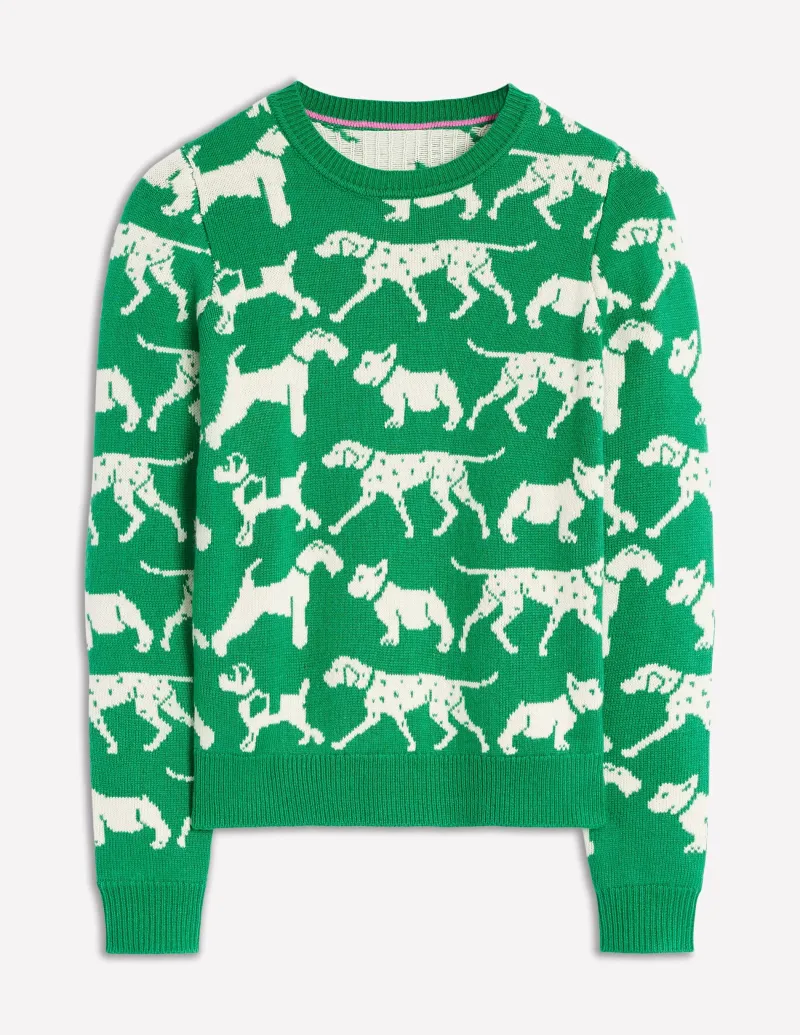 Pullover & Strickjacken | Boden Heather Jacquard-Pullover-Setzlingsgrün, Hunde Setzlingsgrün,Hunde