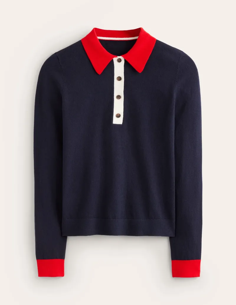 Pullover & Strickjacken | Boden Henley-Pullover aus Baumwollmischgewebe-Aqua Marine Marl AquaMarineMarl