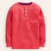 Oberteile & T-shirts | Boden Henley-T-Shirt mit Waffelmuster- Marmeladenrot