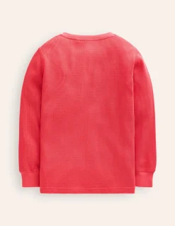 Oberteile & T-shirts | Boden Henley-T-Shirt mit Waffelmuster- Marmeladenrot