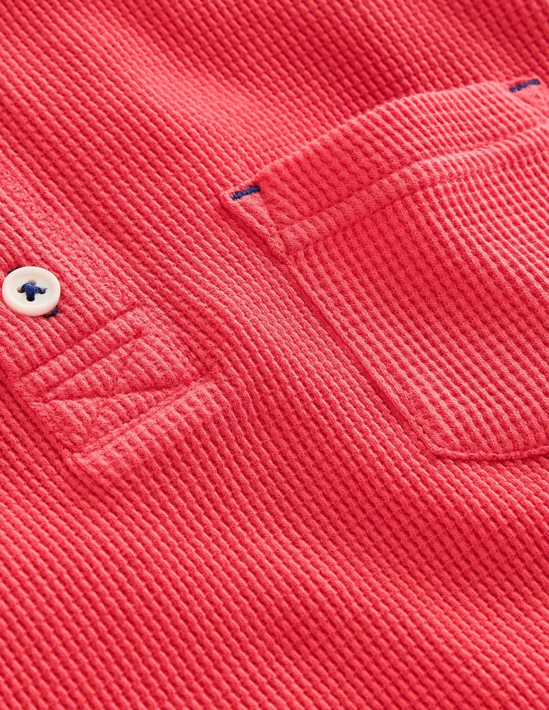 Oberteile & T-shirts | Boden Henley-T-Shirt mit Waffelmuster- Marmeladenrot
