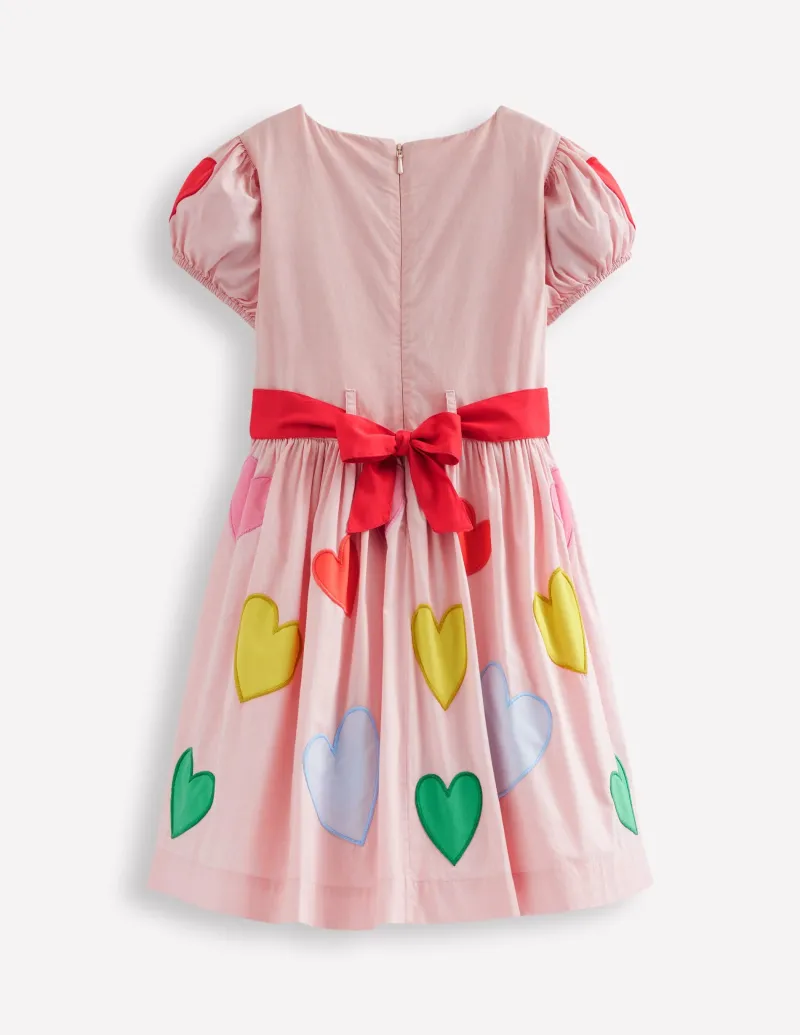 Kleider | Boden Herzkleid mit Puffärmeln-Hellrosa Herzen HellrosaHerzen