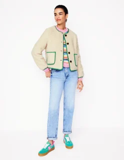 Blazer | Mäntel & Jacken | Boden Highbury Freizeitjacke-Beige Teddyfell BeigeTeddyfell