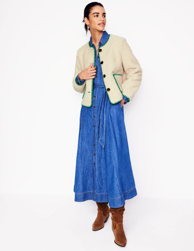 Blazer | Mäntel & Jacken | Boden Highbury Freizeitjacke-Beige Teddyfell BeigeTeddyfell