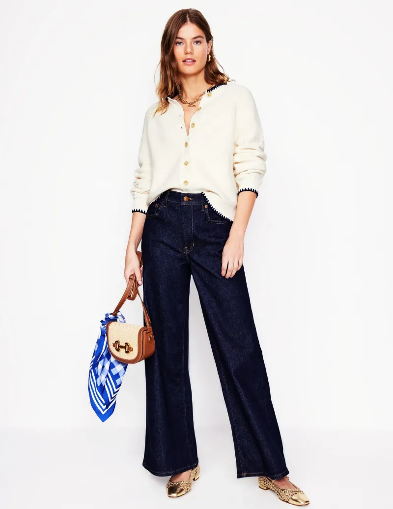 Jeans | Boden Hoch geschnittene Jeans mit weitem Bein-Indigo Waschung IndigoWaschung