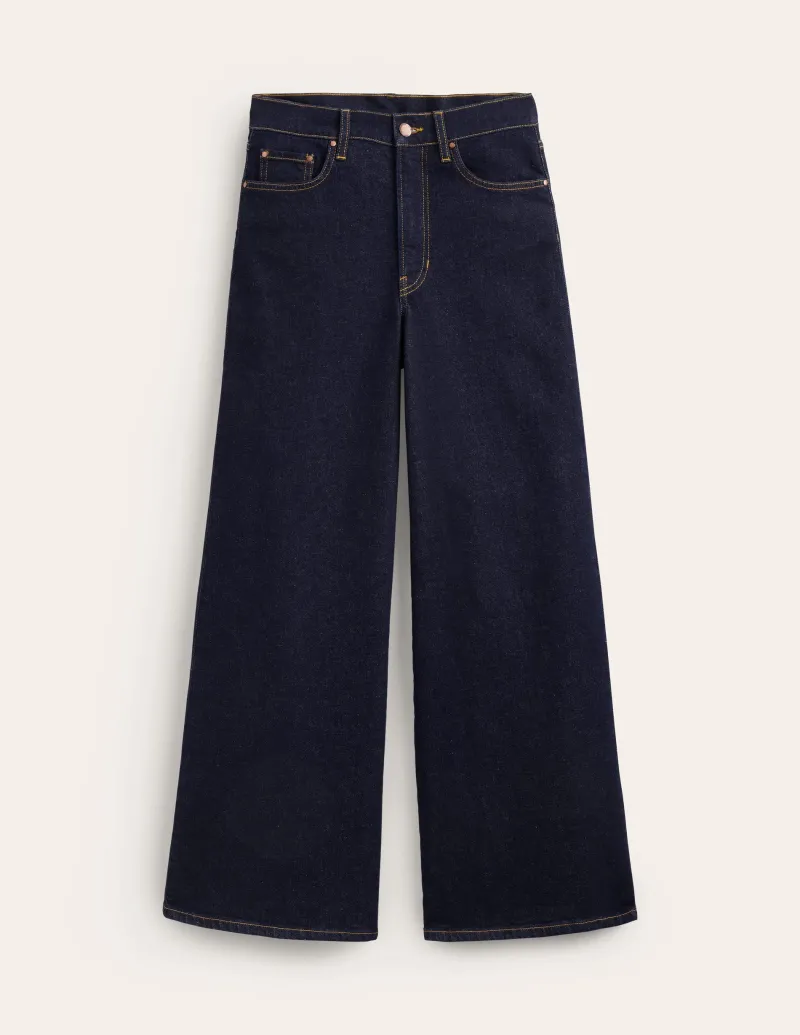 Jeans | Boden Hoch geschnittene Jeans mit weitem Bein-Indigo Waschung IndigoWaschung