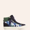 Schuhe, Turnschuhe & Sandalen | Boden Hochgeschnittene Sneaker aus Leder-Eisvogelblau Tarnmuster EisvogelblauTarnmuster