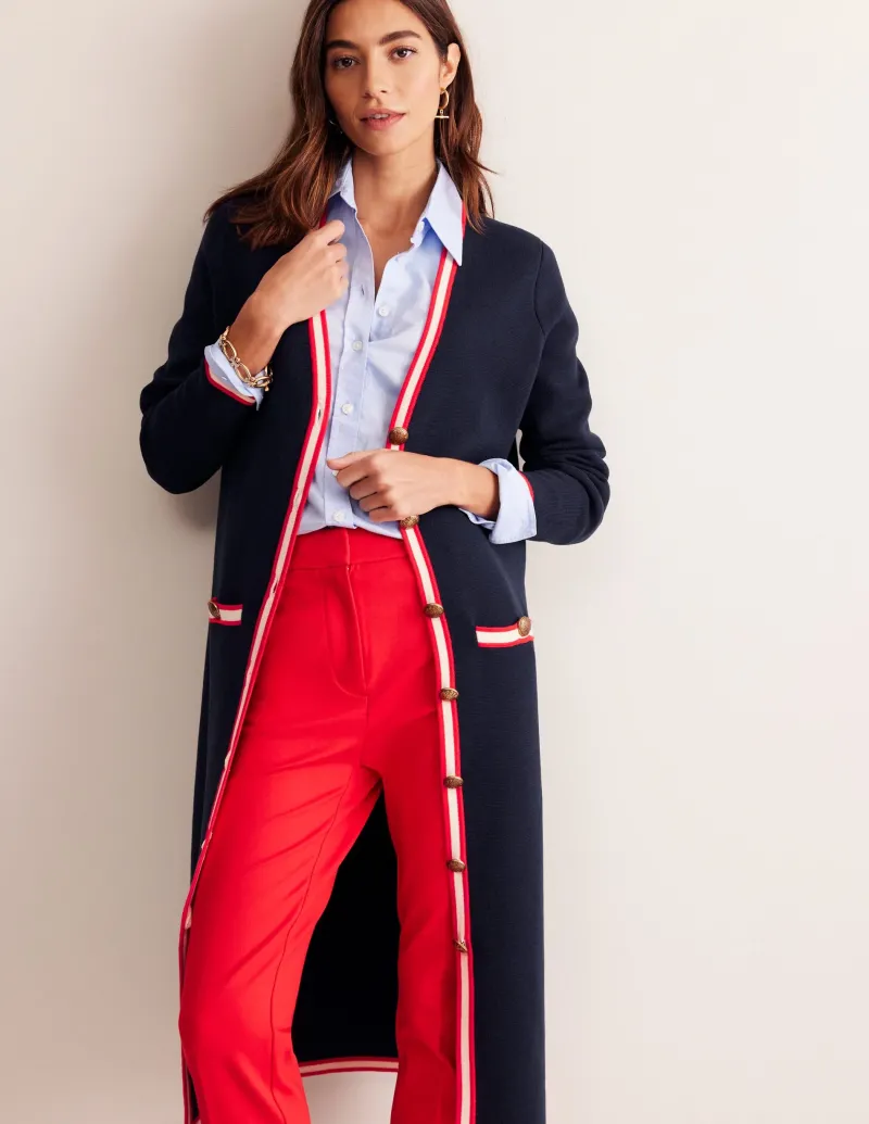 Pullover & Strickjacken | Boden Holly Lange Strickjacke-Aqua Marine Marl AquaMarineMarl