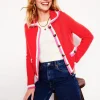 Pullover & Strickjacken | Boden Holly Strickjacke mit Kragen- Erbeerkuchenrot