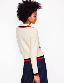 Pullover & Strickjacken | Boden Holly Strickjacke mit Kragen-Warmes Naturweiß WarmesNaturweiß