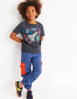 Oberteile & T-shirts | Boden Im Dunkeln leuchtendes T-Shirt mit Superstitch-Roboterblau Weltraum RoboterblauWeltraum