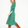 Kleider & Jumpsuits | Midi | Boden Imogen Jerseykleid mit Kragen-Waldgras, Janet & Freunde Waldgras,Janet&Freunde
