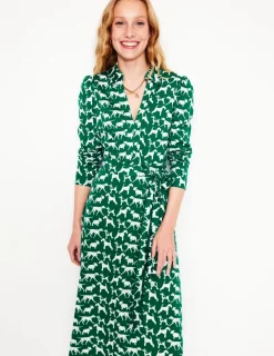 Kleider & Jumpsuits | Midi | Boden Imogen Jerseykleid mit Kragen-Waldgras, Janet & Freunde Waldgras,Janet&Freunde