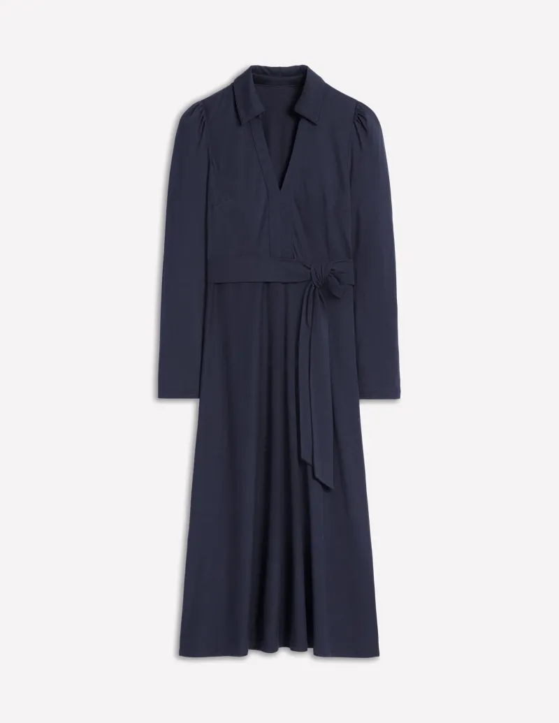 Kleider & Jumpsuits | Midi | Boden Imogen Jerseykleid mit Kragen- Marineblau