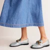 Flache Schuhe | Loafer | Boden Iris Loafer mit Trensendetail- Silber