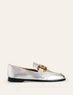 Flache Schuhe | Loafer | Boden Iris Loafer mit Trensendetail- Silber