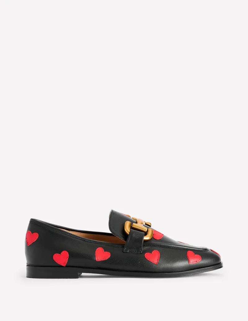 Flache Schuhe | Loafer | Boden Iris Loafer mit Trensendetail-Schwarze Herzen SchwarzeHerzen