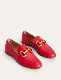 Flache Schuhe | Loafer | Boden Iris Loafer mit Trensendetail- Briefkastenrot