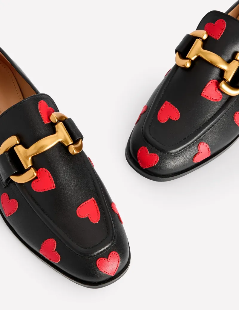 Flache Schuhe | Loafer | Boden Iris Loafer mit Trensendetail-Schwarze Herzen SchwarzeHerzen