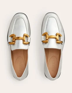 Flache Schuhe | Loafer | Boden Iris Loafer mit Trensendetail- Silber