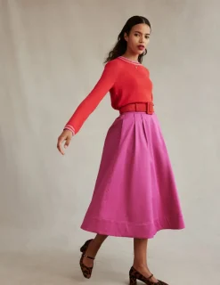 Röcke | Boden Isabella Rock aus Baumwollsatin- Magenta