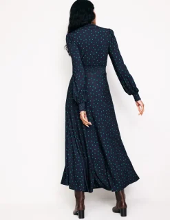 Kleider & Jumpsuits | Kleider In Petite | Boden Ivy Gesmoktes Midikleid-Marineblau, Einzelne Punkte Marineblau,EinzelnePunkte