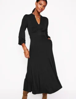 Kleider & Jumpsuits | Kleider In Petite | Boden Ivy Gesmoktes Midikleid- Schwarz