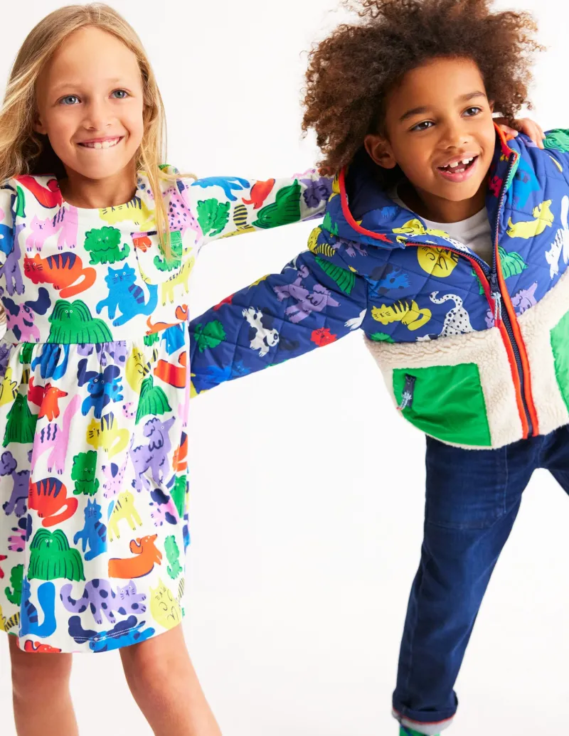 Mäntel & Jacken | Boden Jacke aus Teddyfell-Mix-Regenbogen Haustiere RegenbogenHaustiere
