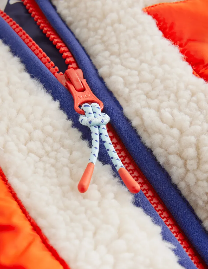 Mäntel & Jacken | Boden Jacke aus Teddyfell-Mix-Schuluniform-Marineblau Dino/Teddyfell Schuluniform-MarineblauDino/Teddyfell
