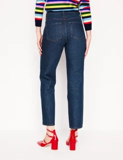 Jeans | Boden Jeans mit hohem Bund und geradem Bein-Dunkel Denim DunkelDenim