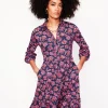 Kleider & Jumpsuits | Kleider In Petite | Boden Jemima Gestuftes Jerseykleid-Marineblau, Blümchen Kaskade Marineblau,BlümchenKaskade